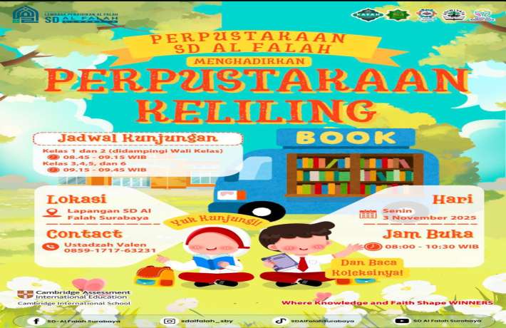 Perpustakaan SD Al Falah Hadirkan Perpustakaan Keliling