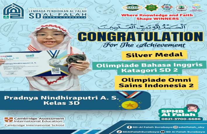 Silver Medal Olimpiade Bahasa Inggris Kategori SD 2 Olimpiade Omni Sains Indonesia 2