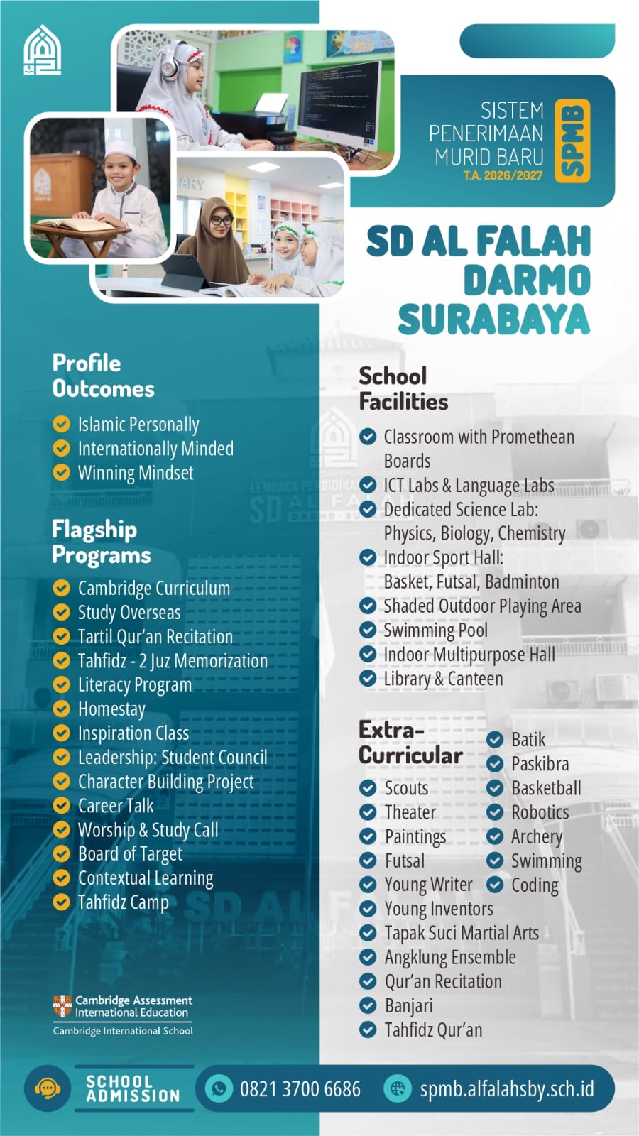 SPMB SD AL FALAH DARMO SURABAYA TAHUN AJARAN 2026/2027